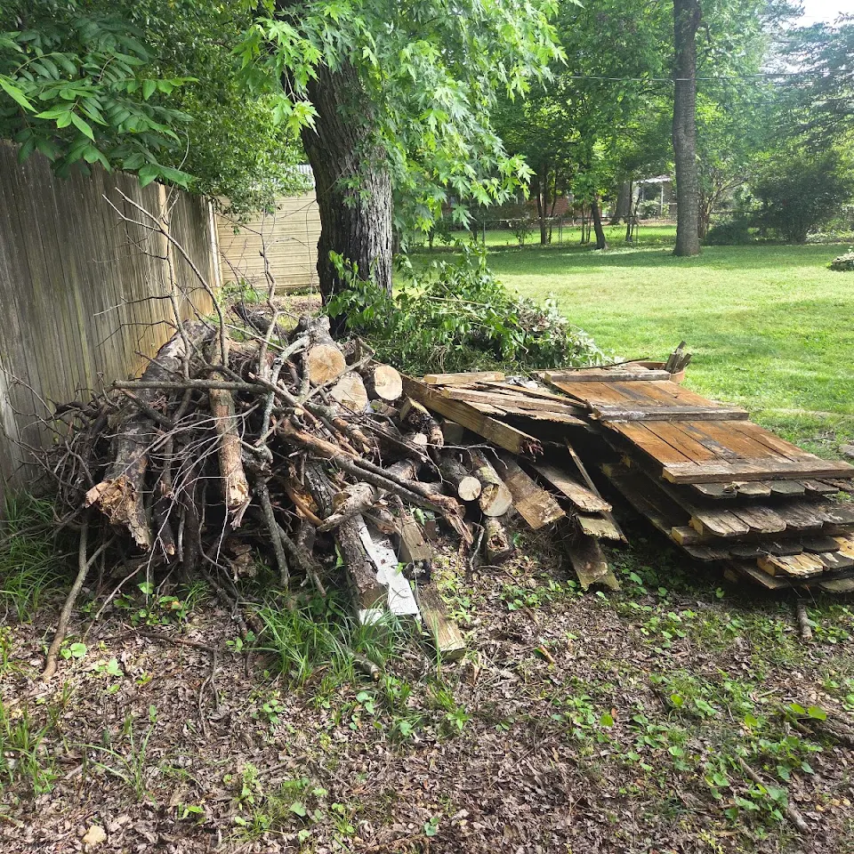 Brush and lumber pile ready for yard waste removal Brush and lumber pile ready for yard waste removal