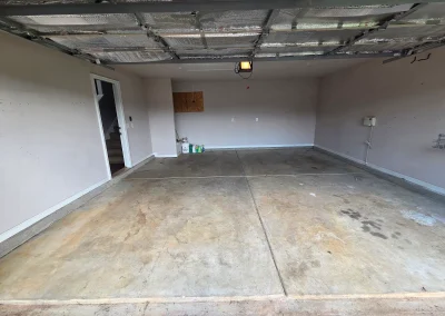 Empty garage after a Haul Of Fame cleanout - Huntsville area junk removal