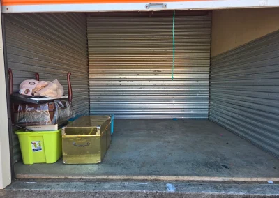 Storage unit with items left for cleanout - Huntsville area junk removal
