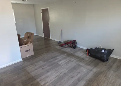 Empty room after a cleanout - Huntsville area junk removal