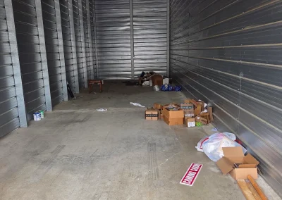 Storage container with leftover junk - Huntsville area junk removal
