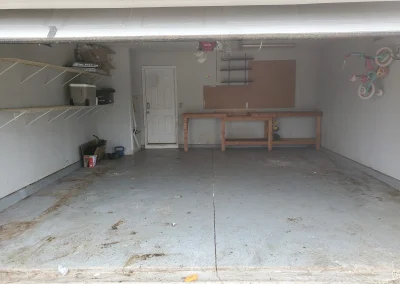 Garage after a cleanout - Huntsville area junk removal