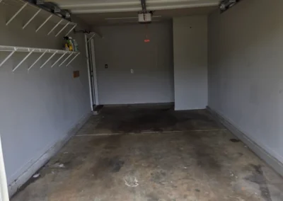 Empty garage after junk removal - Huntsville area junk removal